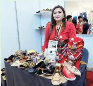  ??  ?? FOOTWEAR and fashion accessorie­s from Semarang, East Java