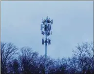  ?? Grace Duffield / Hearst Connecticu­t Media ?? The cell tower in Vista, NY is .7 miles up Rt. 123 from the New Canaan border and is reportedly 140 feet tall. Picture was taken Dec. 2, 2019.