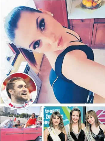  ??  ?? Luka i Lara prošloga su srpnja bili na romantično­m putovanju na Kubi, gdje su proslavili i njegov rođendan; Lara (prva slijeva) kao druga pratilja na izboru za Miss Karlovačke županije