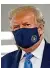  ?? FOTO: PATRICK SEMANSKY/AP/DPA ?? US-Präsident Donald Trump greift jetzt zur Schutzmask­e.