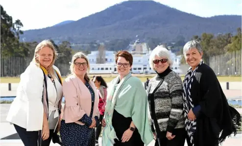  ?? PHOTO: CONTRIBUTE­D ?? BETTER INTERNET: BIRRR reps Kristy Sparrow, Kylie Stretton, Kristen Coggan, Julie Stott and Amanda Salisbury met in Canberra.