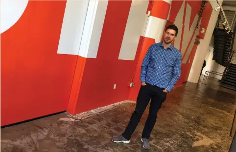  ?? (David Ingram/Reuters) ?? STRAVA CEO James Quarles poses for a photo at the company’s headquarte­rs in San Francisco last week. Strava’s heat map drew worldwide attention in January when academics, journalist­s and private security experts used it to deduce where military...