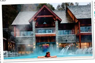  ??  ?? STEAMING HOT: The outdoor pool area at Lodore Falls