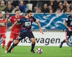  ??  ?? Gaëtan Laborde a inscrit le but décisif en toute fin de match, mardi soir.