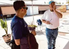  ?? ?? Blaine Wright, right, is a second generation horse trainer with a crew of 13 employees caring for 35 horses he keeps in the Bay Area.