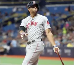  ?? File photo ?? Xander Bogaerts and the rest of the MLB hope to play at least a partial season. Currently, the league doesn’t know when it will resume spring training.