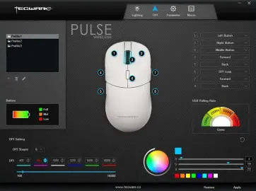  ??  ?? Feature rich companion software with many options for tweaking mouse settings.