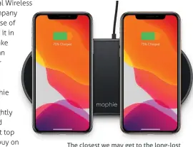  ??  ?? The closest we may get to the long-lost AirPower experience may be something like Mophie’s 3-in-1 charging pad.