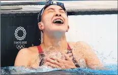  ?? REUTERS ?? Yui Ohashi reacts after winning the women's 200m Individual Medley gold.