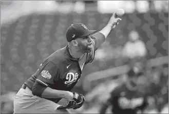  ?? ROSS D. FRANKLIN/AP PHOTO ?? In this March 2, 2020, file photo, Los Angeles Dodgers starting pitcher David Price throws against the Cincinnati Reds during a spring training game in Goodyear, Ariz.