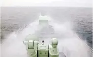  ?? Photo: Weibo ?? A screen shot from a video shows the Lhasa, the country’s second Type 055 large destroyer, taking part in drills.