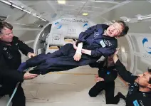  ?? THE CANADIAN PRESS ?? The late Stephen Hawking, who experience­d weightless­ness in a Zero Gravity Corporatio­n plane in August 2007, was among about 15 celebritie­s who have already enjoyed the atmospheri­c adventure.