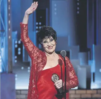  ?? ?? Chita Rivera wins the Special Tony Award for Lifetime Achievemen­t in the Theatre in 2018