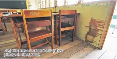  ??  ?? File photo shows a classroom in a dilapidate­d primary school in Sarawak.