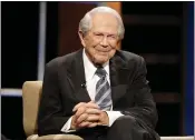  ?? STEVE HELBER — THE ASSOCIATED PRESS FILE ?? Rev. Pat Robertson poses a question to a Republican presidenti­al candidate during a forum at Regent University in Virginia Beach, Va., on Oct. 23, 2015.