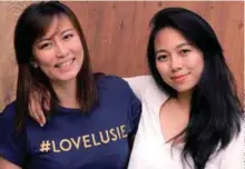  ??  ?? Deiseree (left) and Marion combined their experience­s in e-commerce and design as well as sales and marketing into building Love, Lusie.