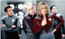  ?? ?? Convention be damned … Tim Allen, Alan Rickman, Sigourney Weaver and Patrick Breen in Galaxy Quest. Photograph: Dreamworks/Allstar