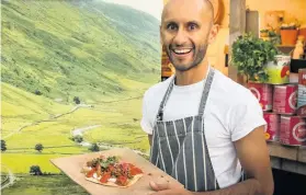  ??  ?? Imran Nathoo with his signature Welsh Lamb kebab dish