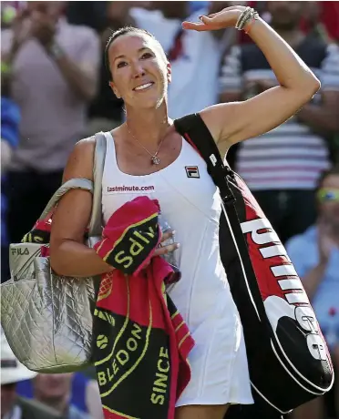  ??  ?? Super victory: Jelena Jankovic celebrates after beating Petra Kvitova in the third round on Saturday. — AFP
