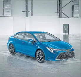  ??  ?? The new Corolla is available in three derivative­s with a choice of 1.8 or 2.0l petrol engines.