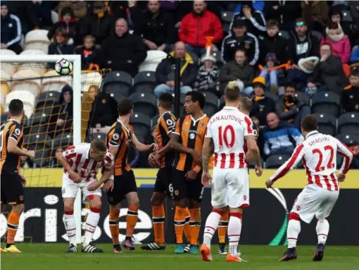  ?? (Getty) ?? Shaqiri notched his second with an excellent free-kick