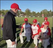  ?? Shelby Dailly Globe file photo ?? Whippet baseball coach Jon Amicone is shown in a file photo from a prior season.