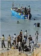  ?? GETTY ?? Danger: Migrants on a previous trip to Yemen from the east African coast