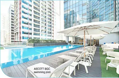  ?? ?? ascott Bgc swimming pool.