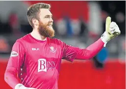  ??  ?? Goalkeeper Zander Clark is in line to sign a new contract with the club, with Tommy Wright saying a deal is close to being finalised.