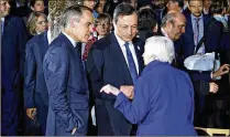  ?? FRANZISKA KRAUFMANN / DPA VIA ASSOCIATED PRESS ?? Bank of England Governor Mark Carney (from left), European Central Bank head Mario Draghi and Federal Reserve Chair Janet Yellen gather at the G20 finance ministers meeting in Baden-Baden, Germany, in March.