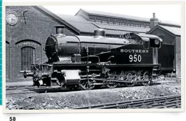  ?? O.J. MORRIS/RAIL ARCHIVE STEPHENSON ?? Left: Immaculate ‘Z’ No. A950 at Bricklayer­s Arms shed, when new in 1929. This shed served the goods yards at Hither Green. The ‘Z’s’ cab profile suited the Southern’s restricted Central Section loading gauge. Later, sliding ventilator­s were fitted to the cab roofs.