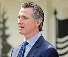  ??  ?? El gobernador de California Gavin Newsom en Yountville, California