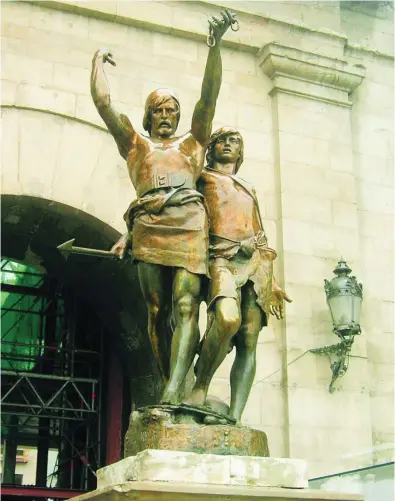  ?? ?? EFE
Imagen del bronce en Lérida que recuerda a Indíbil y Mandonio, héroes de la resistenci­a ibérica