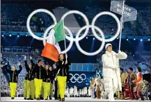  ??  ?? LEADING THE WAY: Bobsledder Aoife Hoey heads the Irish delegation at the 2010 Winter Games in Vancouver