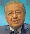  ?? AFP ?? Mahathir Mohamad. —