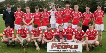  ??  ?? The Moguegeen Gaels combinatio­n prior to the Wexford People Minor shield final in Killurin.