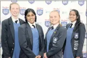  ??  ?? Kelly Mitchell, Lucia Sigh, Tao-Mae van Heerden and Tanweer Madhi of Parktown Girls’ High School.