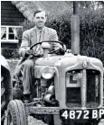  ??  ?? Somerset driving a tractor on the family estate in Sussex which he managed for almost 60 years