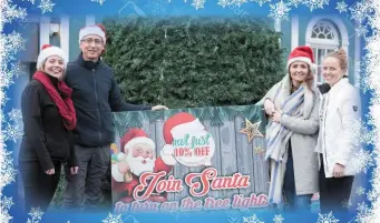  ??  ?? Cahersiven­n traders L/R; Tracey Fitzpatric­k, Eamon Casey, Deirdre Garvey and Elizabeth Conlon preparing for Christmas in Cahersivee­n.