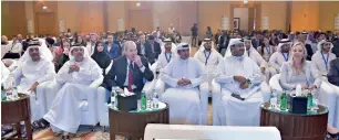  ??  ?? Sami Al Qamzi and other senior officials at the fifth edition of the Global Innovation Summit.