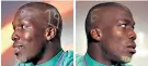  ??  ?? Numbers game: Florentin Pogba with 19 and six shaved into his hair