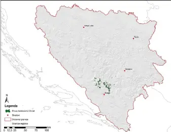  ??  ?? Karta 2. Rasprostra­njenost munike u BiH (kartu pripremio Aldin Boškailo)