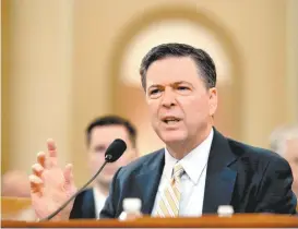  ??  ?? El jefe del FBI, en su comparecen­cia ayer ante un comité del Congreso.