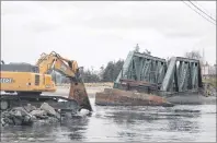  ?? CAPE BRETON POST FILE PHOTO ?? The Mira Gut Bridge was removed in November 2017 after engineers determined it was unsafe.