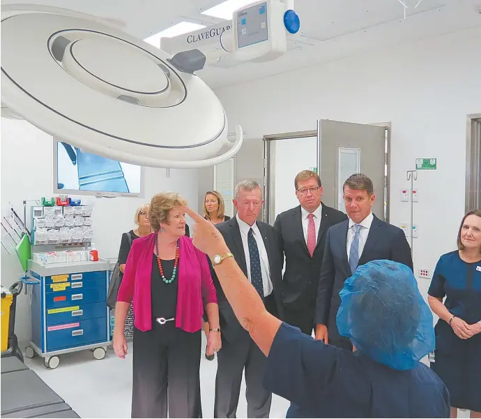  ?? PHOTO: DUBBO WEEKENDER ?? Caption: Health Minister Jillian Skinner joined Member for Dubbo and Deputy Premier Troy Grant, Member for Parkes Mark Coulton and NSW Premier Mike Baird in Dubbo this week as part of a health-related tour of the region.