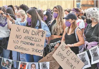  ?? OCTAVIO HOYOS ?? Marcha feminista con motivo del 8M.