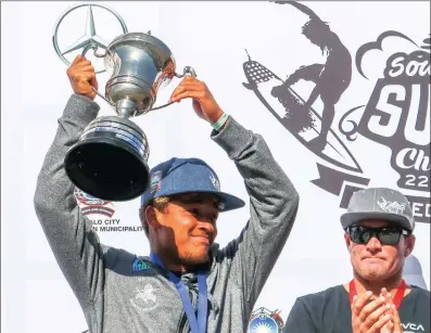  ??  ?? LOCAL HERO: Brandon Benjamin beat his mentor Greg Emslie to win the Mercedes-Benz South African Championsh­ips