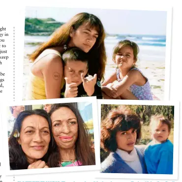  ??  ?? CLOCKWISE FROM TOP: They always loved the beach – a young Turia with brother Genji and mother Celestine on the NSW South Coast; Turia, who was born in Tahiti, with her mum as a toddler; fast-forward two decades and the mother-daughter bond is still...