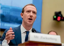  ?? PHOTO: AP ?? While Mark Zuckerberg was under the gun, Facebook’s shares steadily rose and closed up 4.5 per cent on the day.