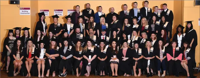  ??  ?? The Class of 2017. Some of the 625 students who graduated from the Kerry College of Further Education at the college’s graduation ceremony at the Brandon Conference Centre in Tralee last Thursday.